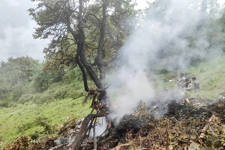 Crash site india helicopter