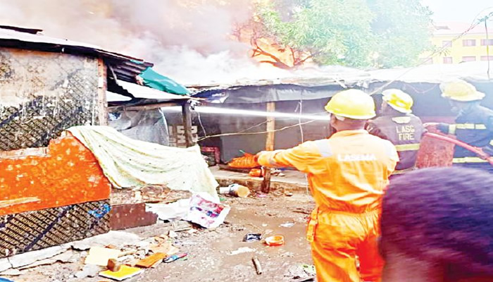 SCENE OF FIRE ACCIDENT in ANAMBRA