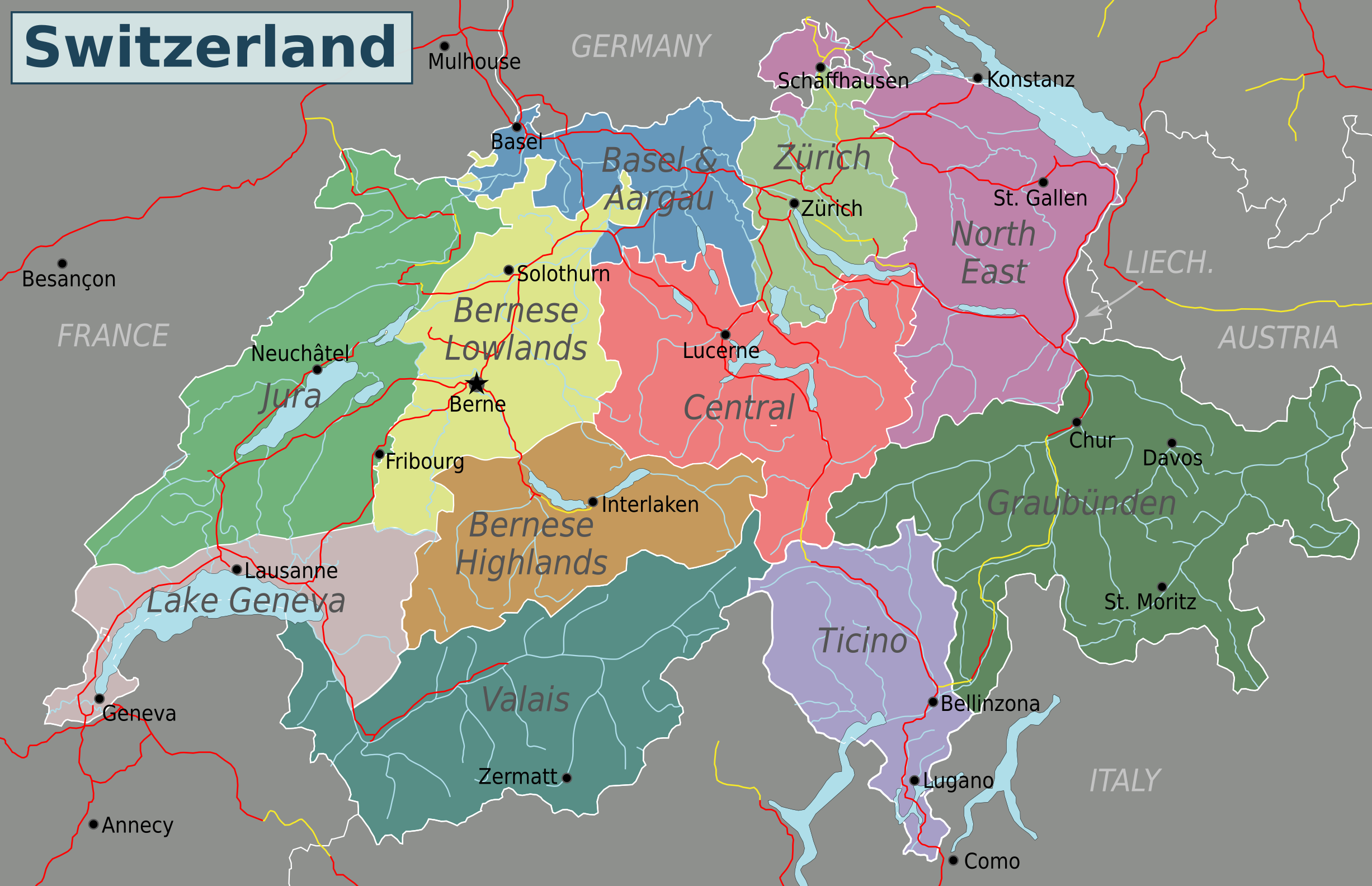 Switzerland map