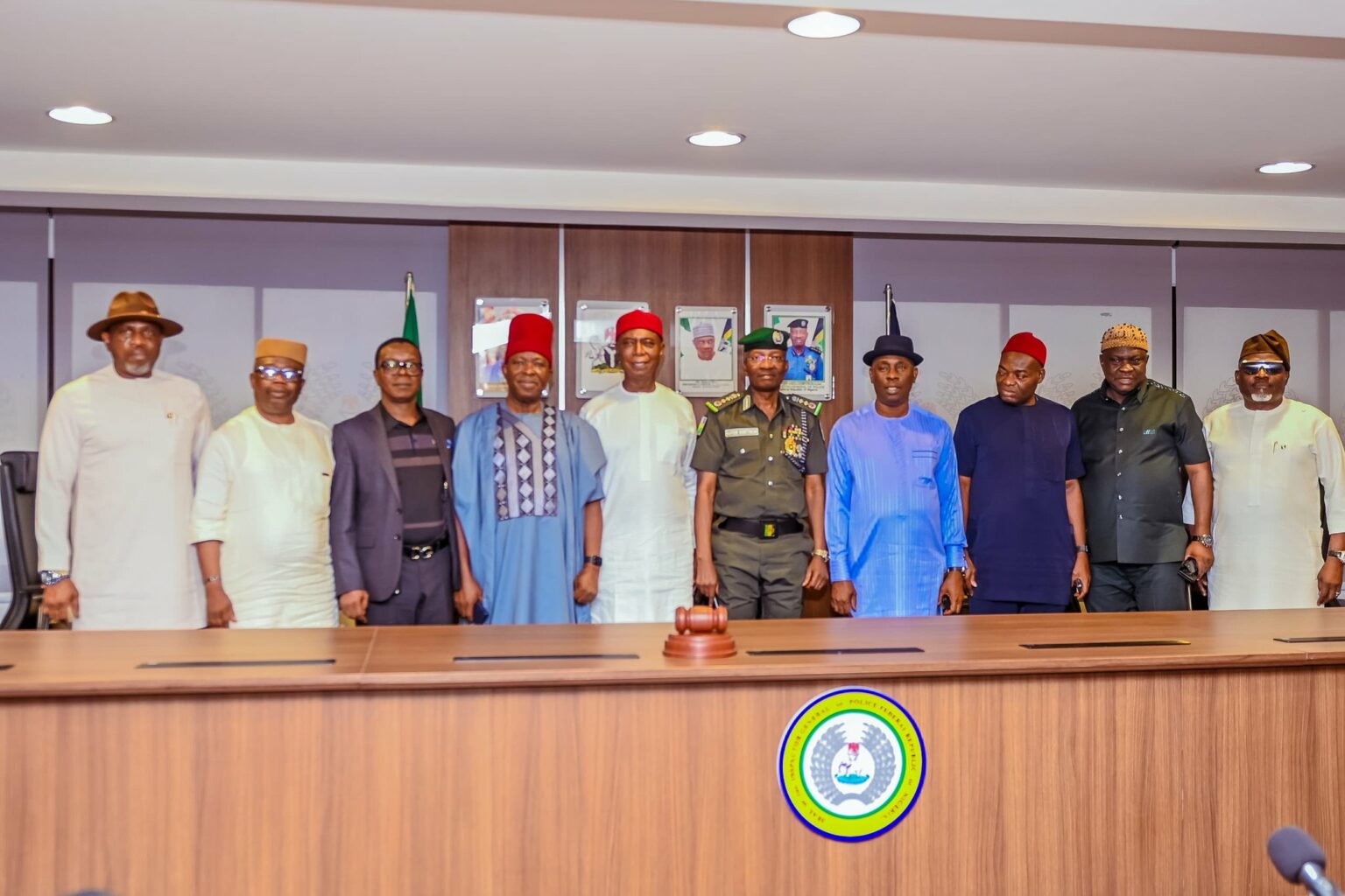 The Inspector General of Police KAyode Rgbetokun and members of the Senate Committee