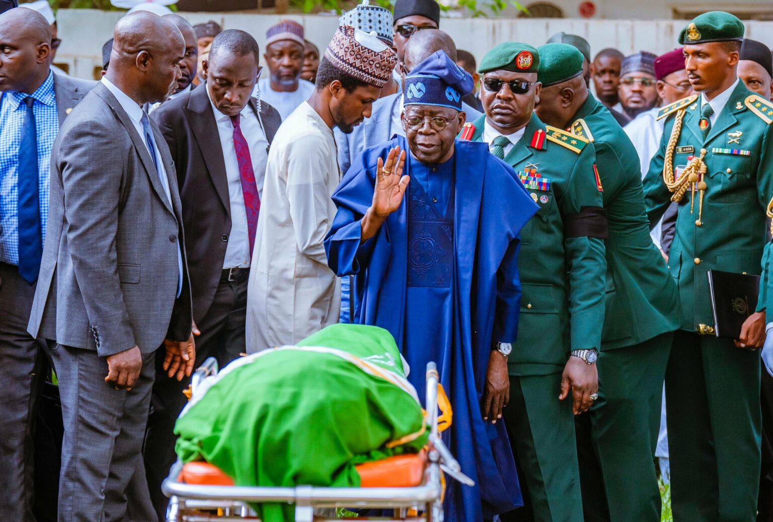 tinubu paying last respect to buhari