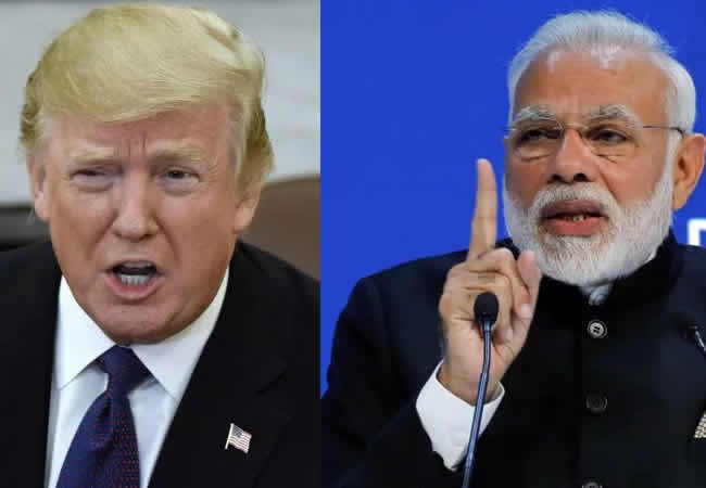 Donald Trump and Indian PM Narendra Modi