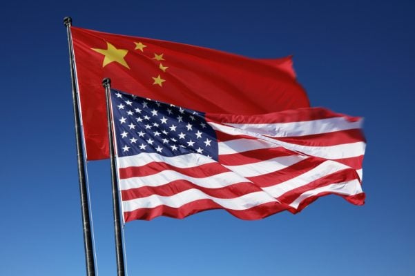 China and US Flag