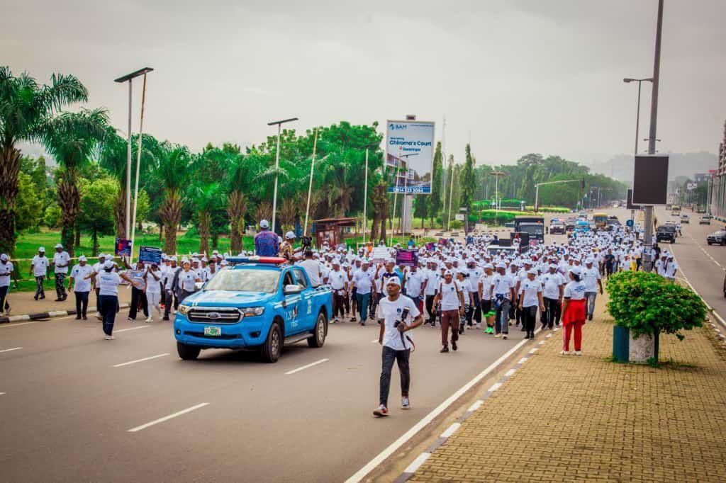 Participants during the campaign in Abuja on Sunday
