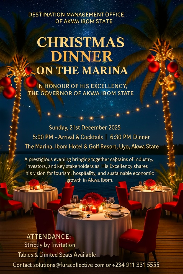 Akwa Ibom Set to Host Exclusive Governor’s Christmas Dinner at the Marina
